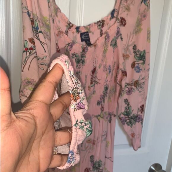 Scoop NYC Floral Long Sleeve Smocked Dress - Pink. P2P 16.5-24”SIZE XL. EUC - Picture 9 of 13